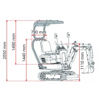 Streha za mini bager JANSEN MB-500