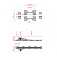 Strižni greban za obrezovanje Jansen FMB-180