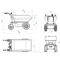 Mini dumper električni NTS EH50M z hidravličnim kipanjem