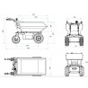 Mini dumper električni NTS EH50M z hidravličnim kipanjem