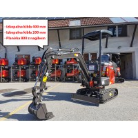 IZPOSOJA: Mini Bager goseničar NTS - Rhinoceros 1.3-PRO Lomljiva roka, Nastavljivo podvozje