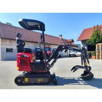 Mini bager goseničar NTS - 1.3-PRO Lomljiva roka, Nastavljivo podvozje