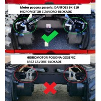 Mini bager goseničar NTS - 1.3-PRO JOYSTICK Lomljiva roka, Nastavljivo podvozje