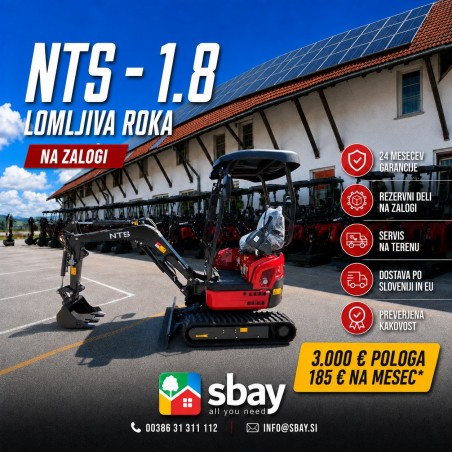 Mini bager goseničar NTS - 1.8 Lomljiva roka